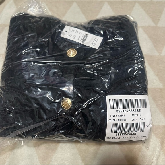 J crew Odette cable-knit sweater lady jacket in cotton-blend bouclé - Picture 4 of 4